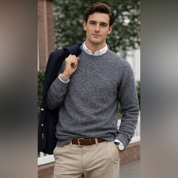 J. Crew Other - J. Crew Gray Merino Wool Alpaca Blend Sweater Pullover Cozy Grunge Preppy Large